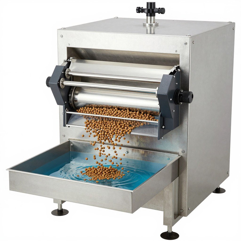 Fish feed pellet machine producing floating pellets