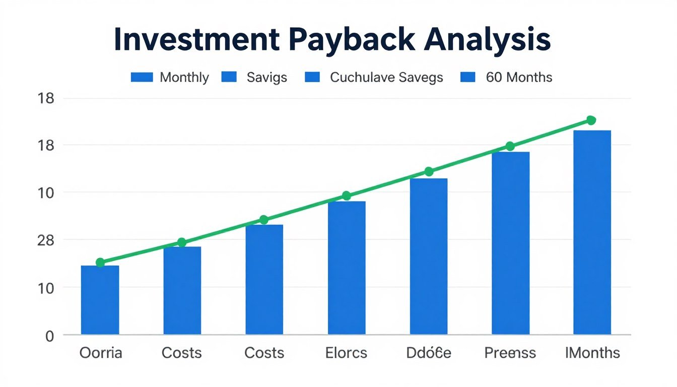 Graph showing feed pellet machine investment payback over 5 years
