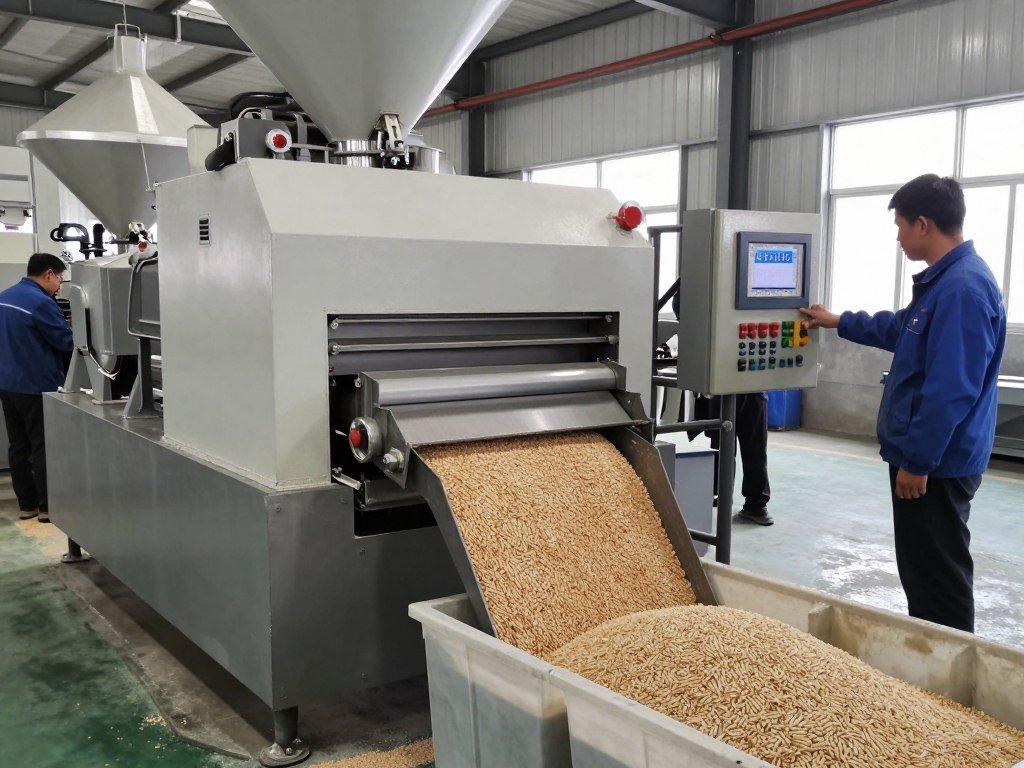 Medium capacity pelletizing machine for feed production