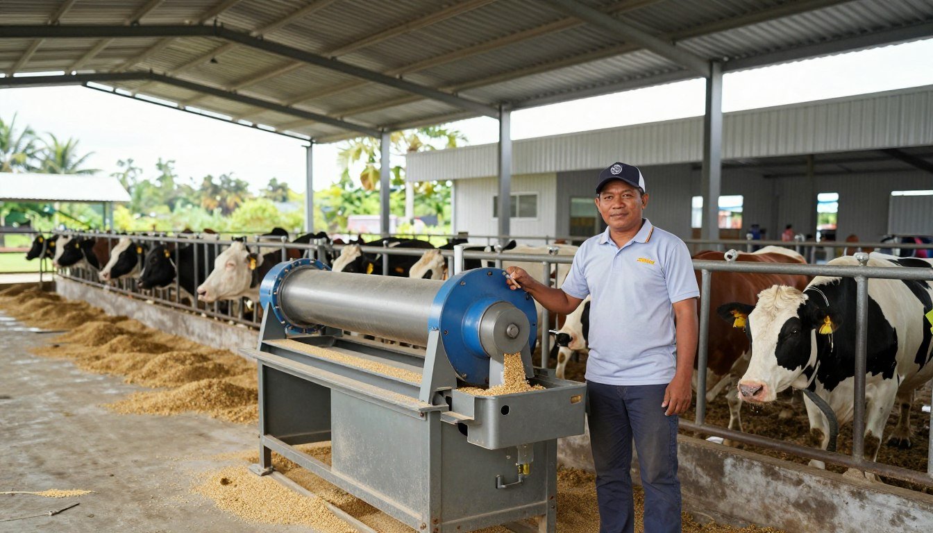 Successful Philippine farm using MAIKONG manual pellet machine