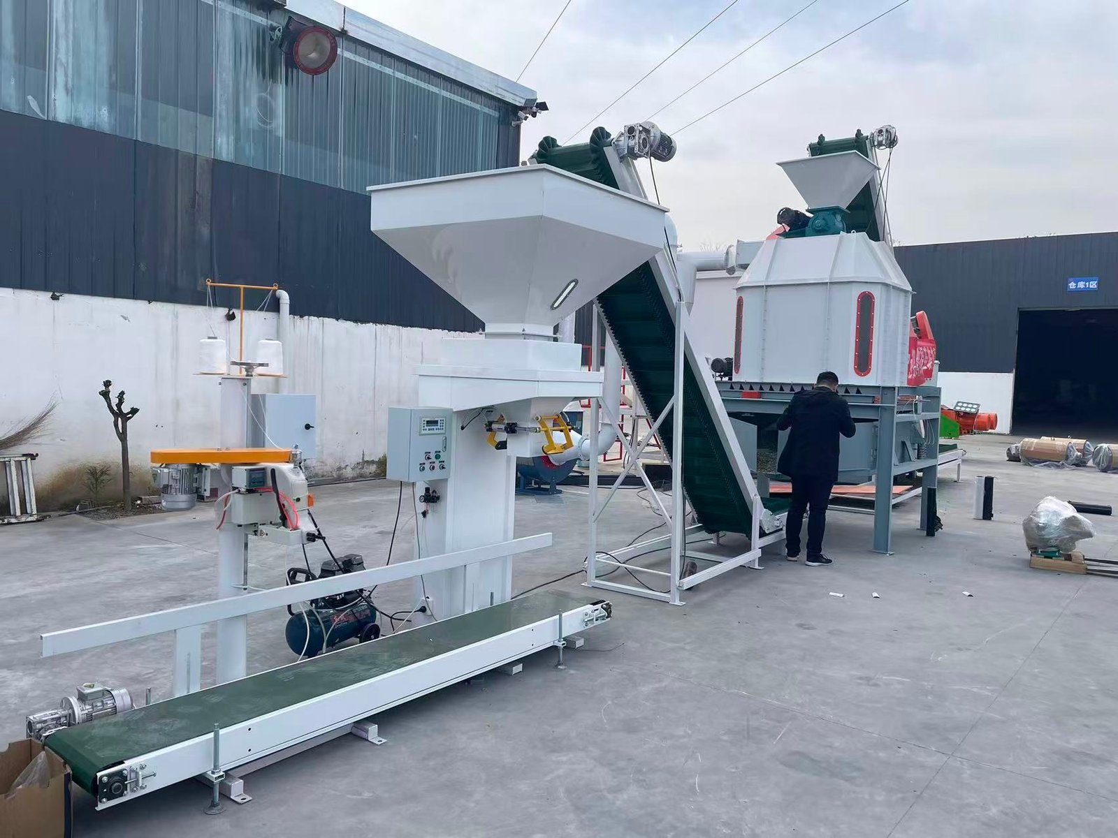 Animal feed pellet machine in modern Philippine feed mill facility