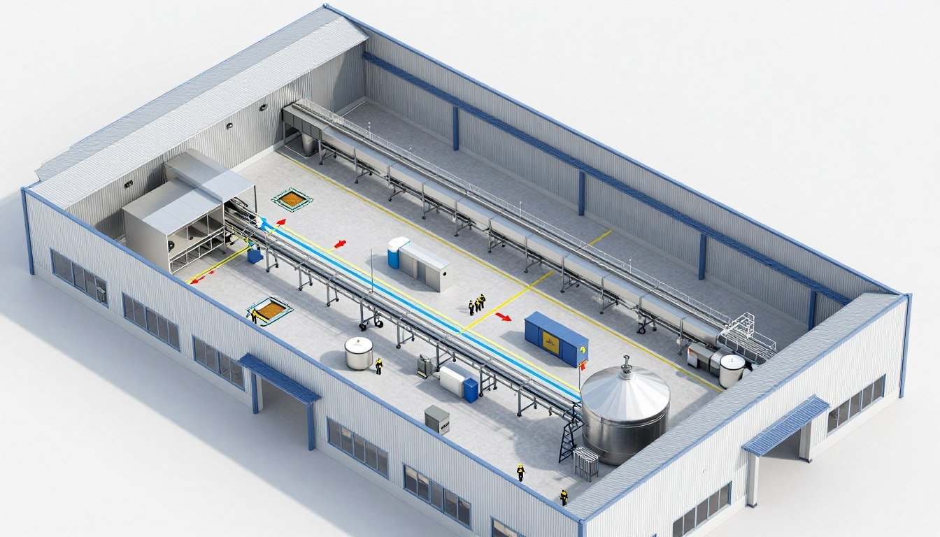 3D layout design of customized poultry feed production line 3D layout design of customized poultry feed production line