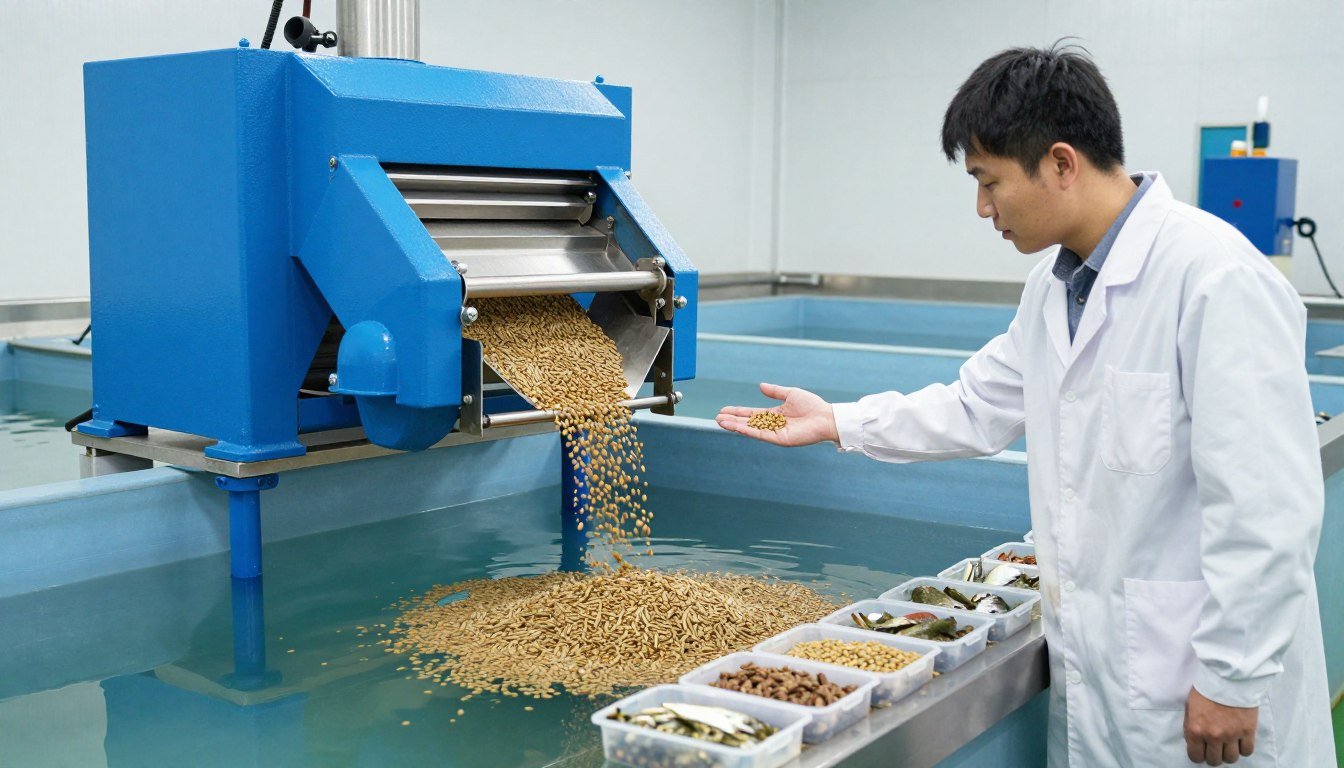Aquaculture feed production line with floating pellet technology