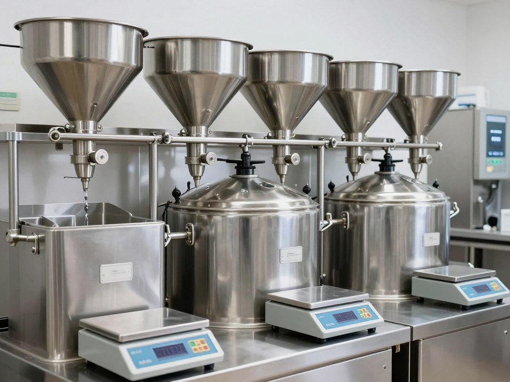 Automatic batching system with multiple hoppers