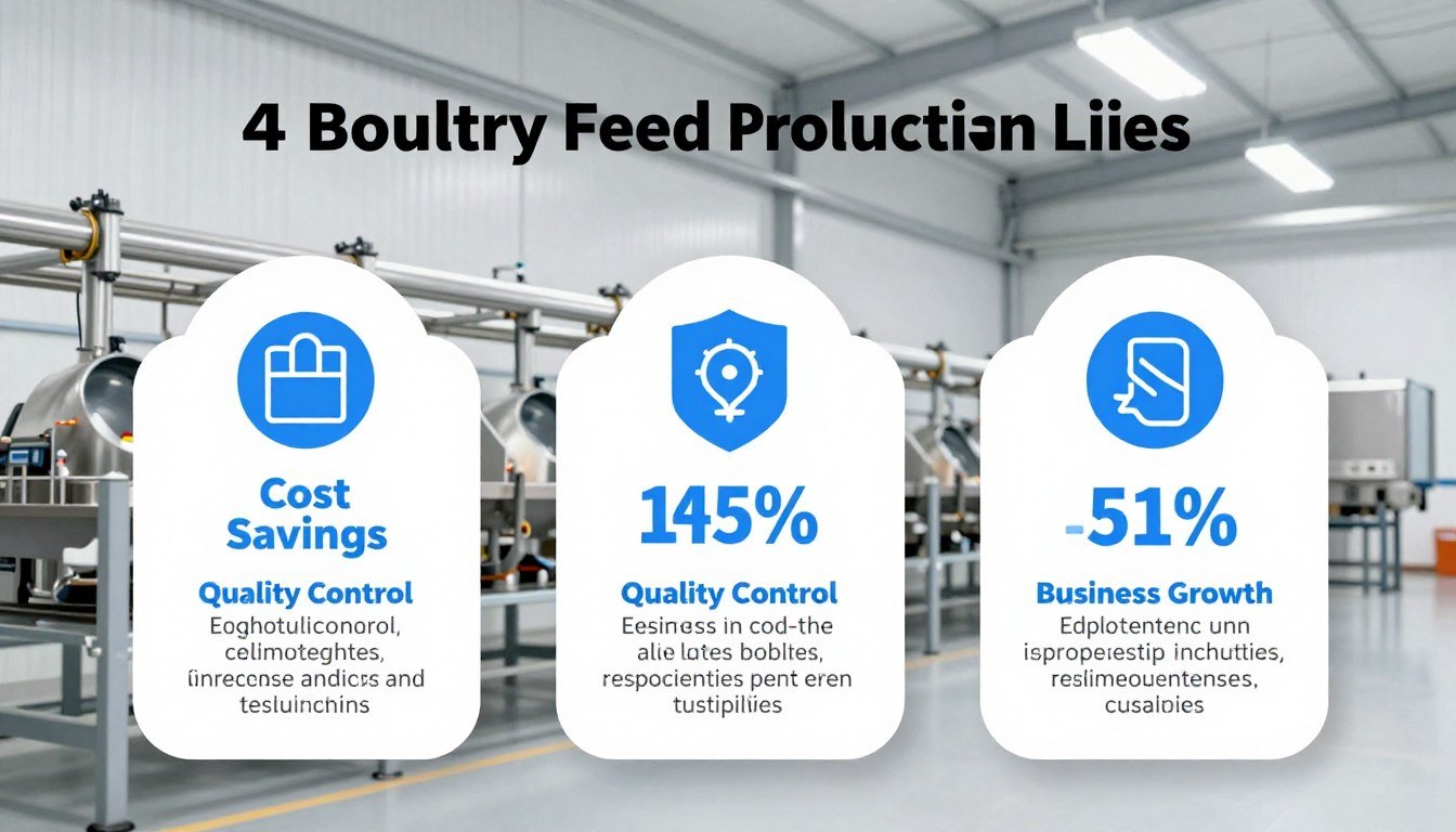 Benefits of poultry feed production line infographic