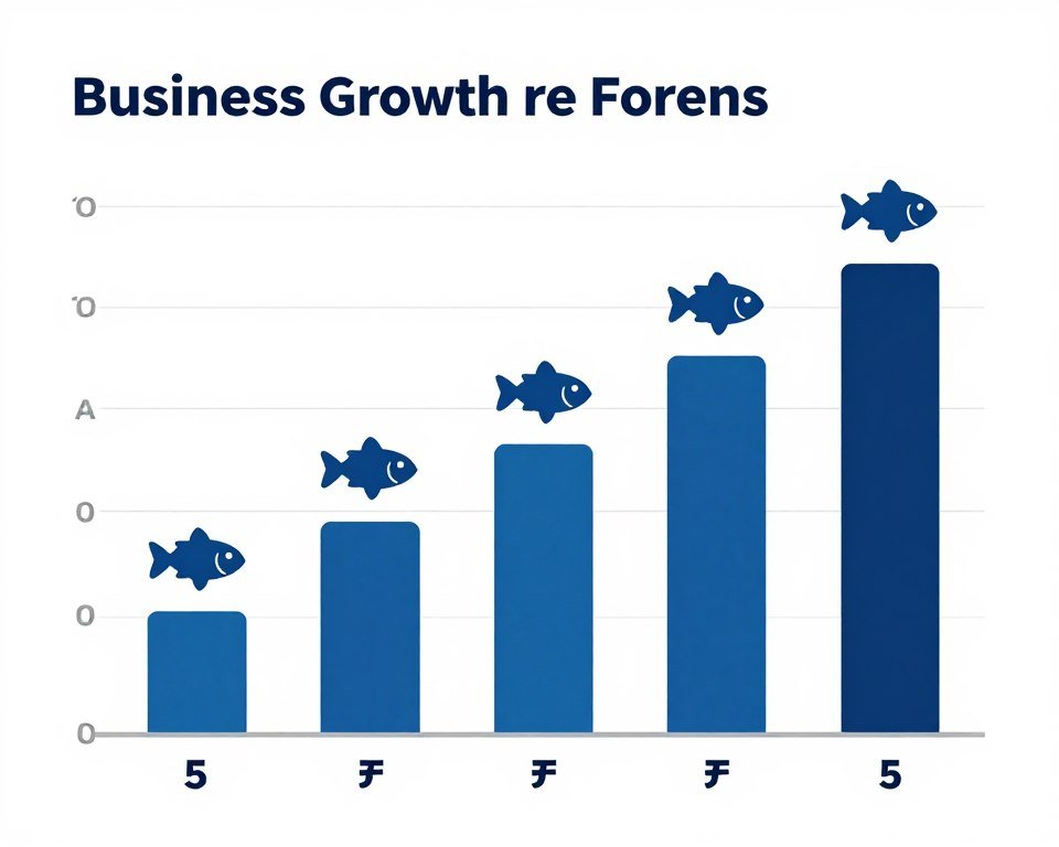 Business growth projection chart