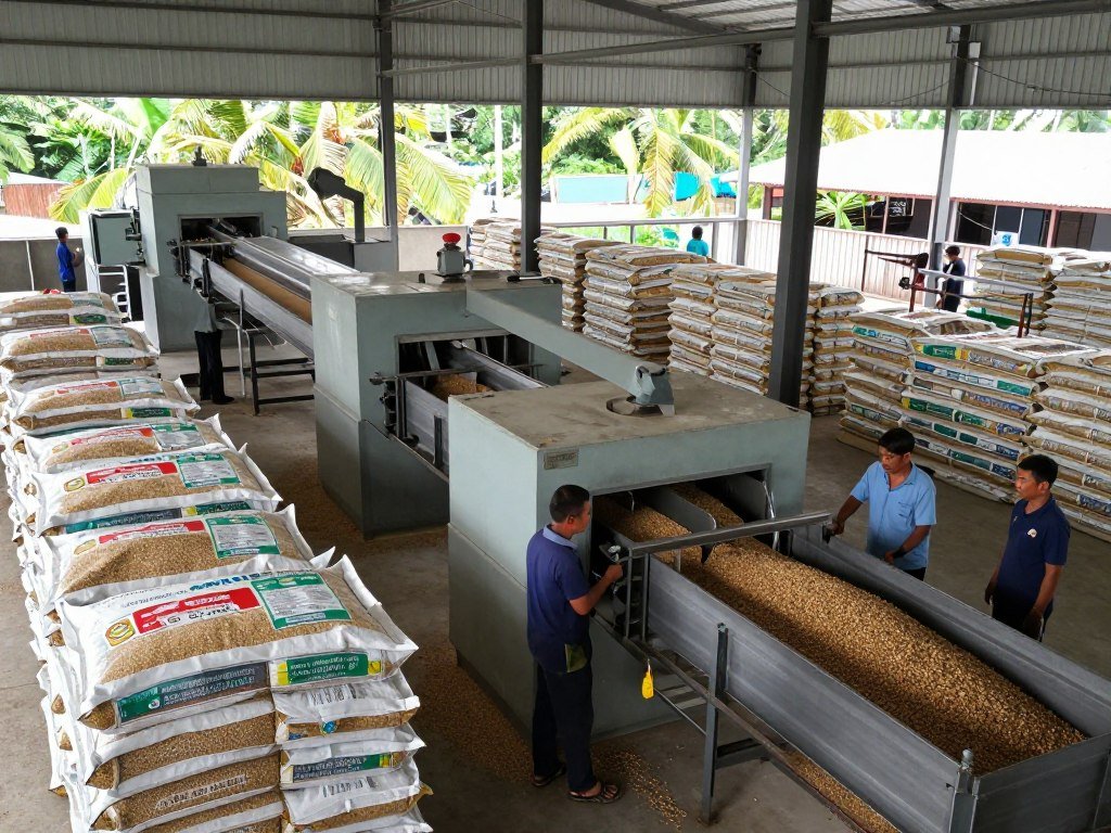 Cattle feed production line in Indonesia