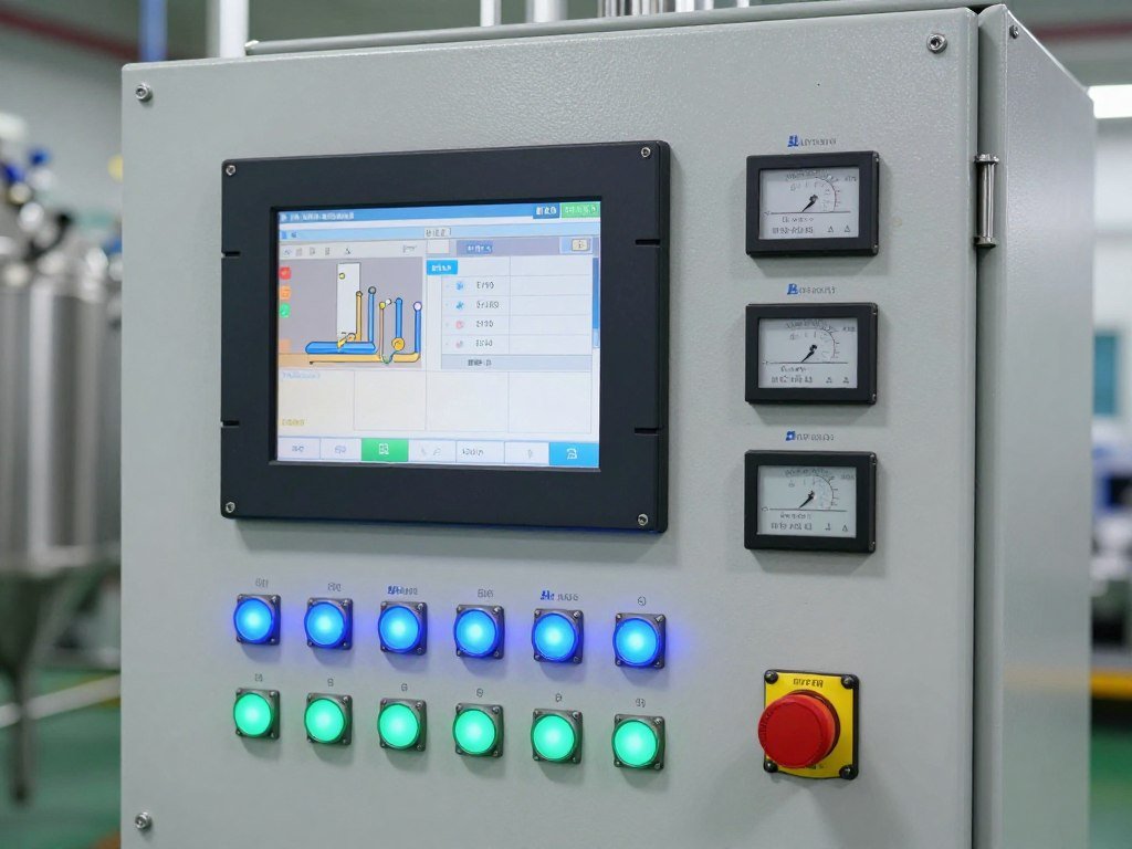 Close-up view of MAIKONG MK-002 control panel showing digital displays, buttons, and operational interface