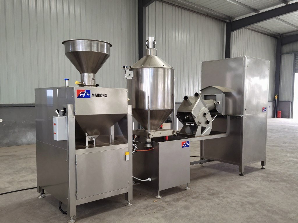 Compact small-scale cattle feed pellet production line installed in modest facility