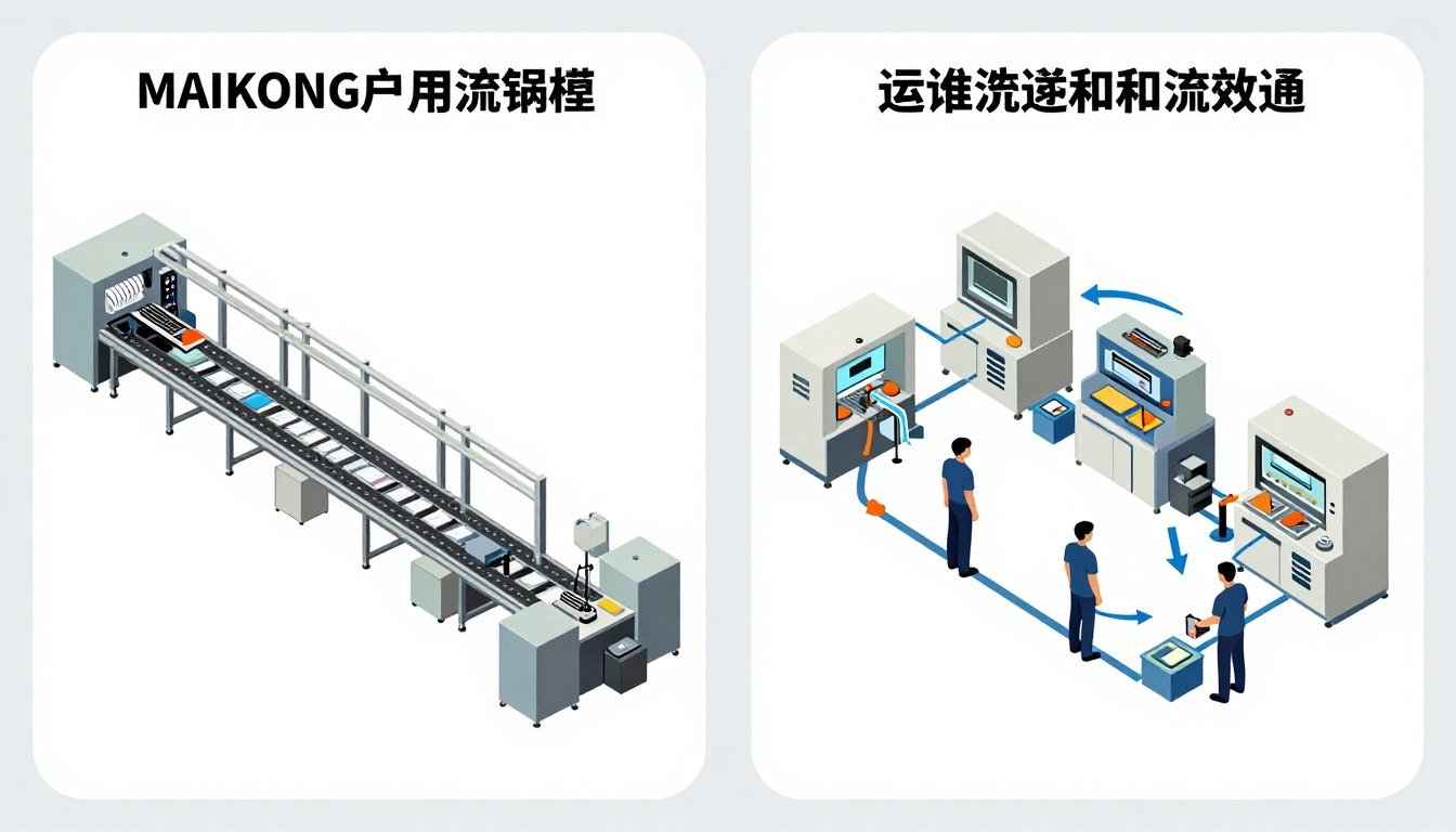 Comparison diagram showing integrated production line versus individual equipment setup