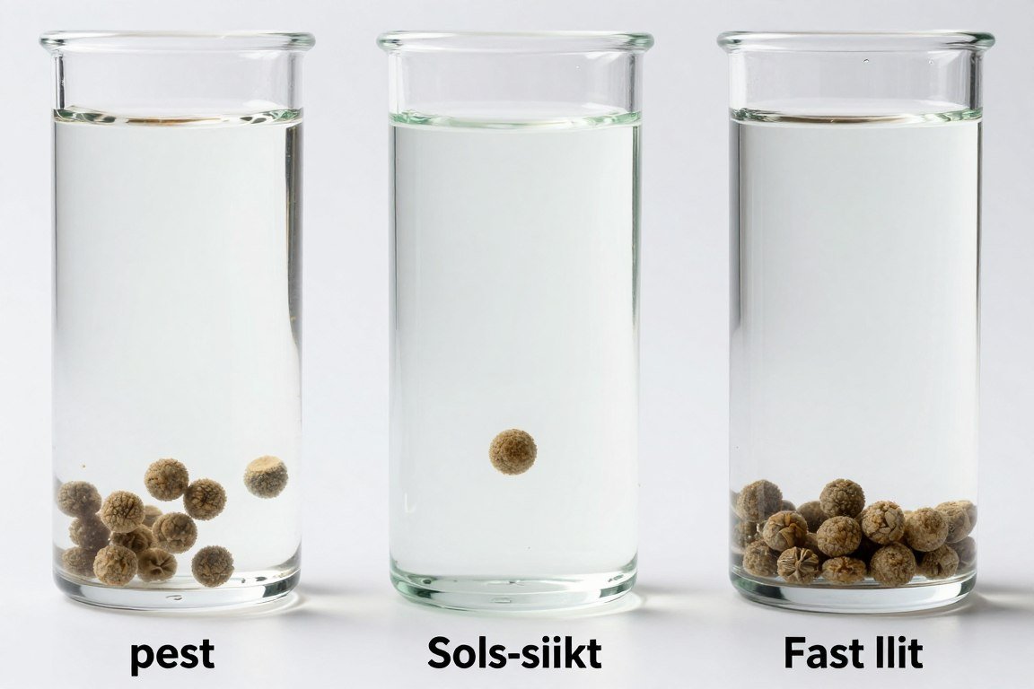 Comparison of different aqua feed pellet types showing floating, slow-sinking, and sinking varieties in water column