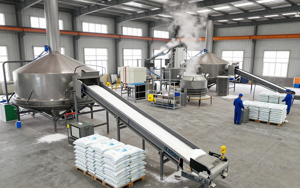 Complete MAIKONG organic fertilizer production line facility in operation