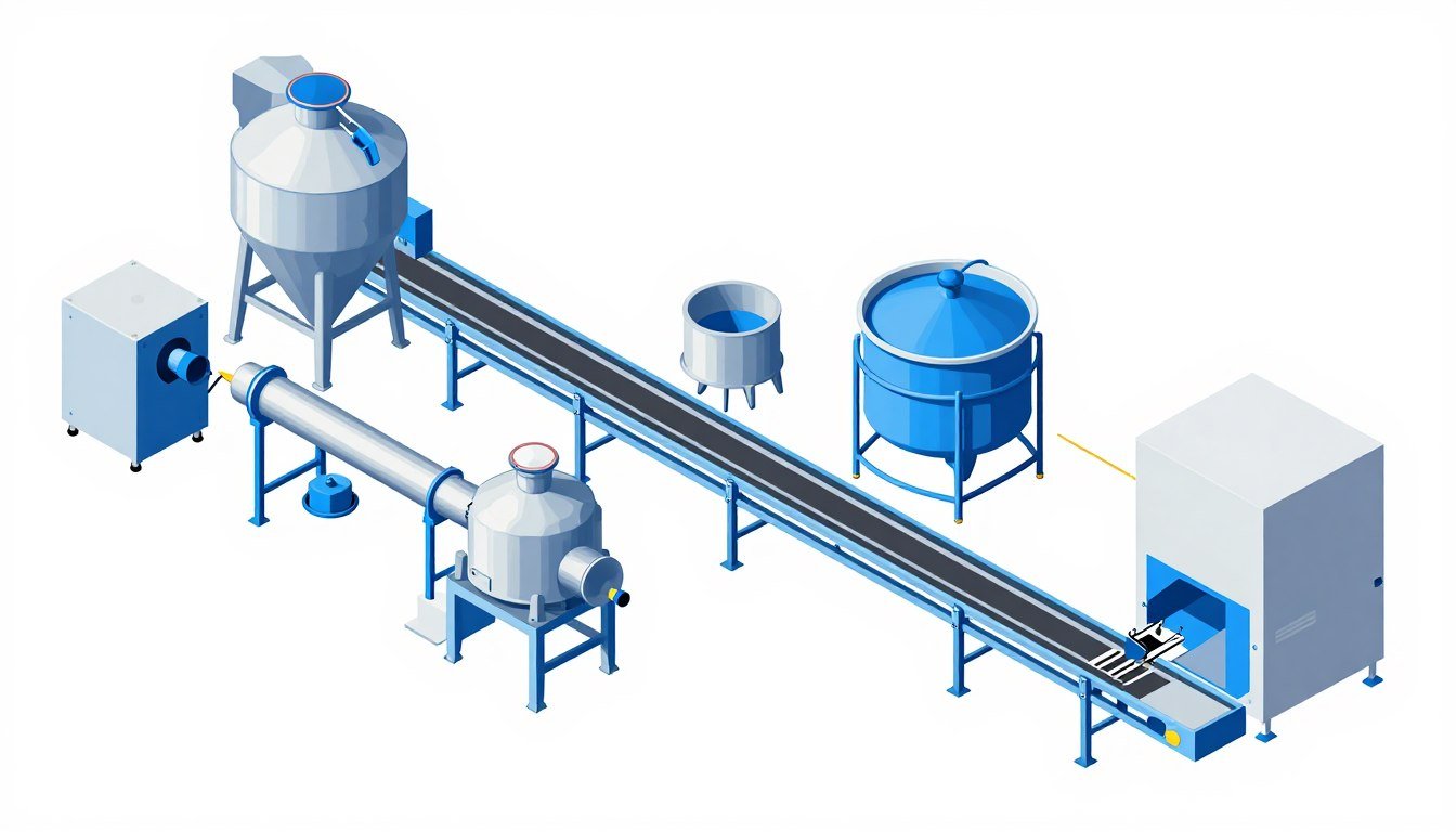 Complete aqua fish feed production line system layout