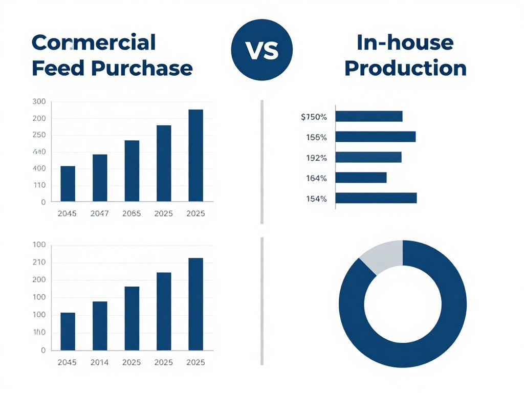 Cost comparison chart for feed production