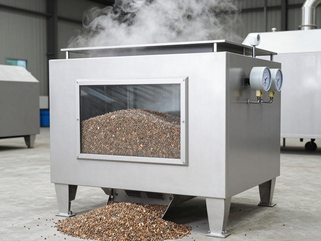 Counterflow cooler for feed pellets