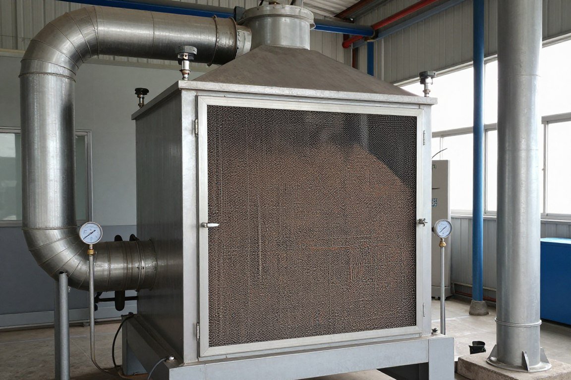 Counterflow pellet cooler reducing feed temperature