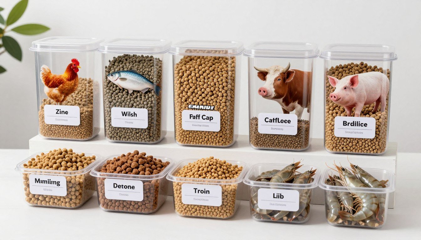 Custom feed pellet samples for different animals