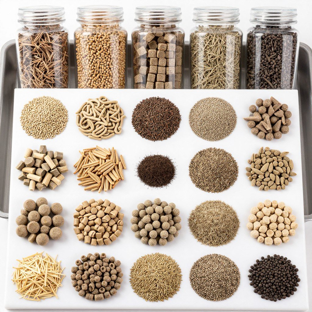 Custom feed pellet samples