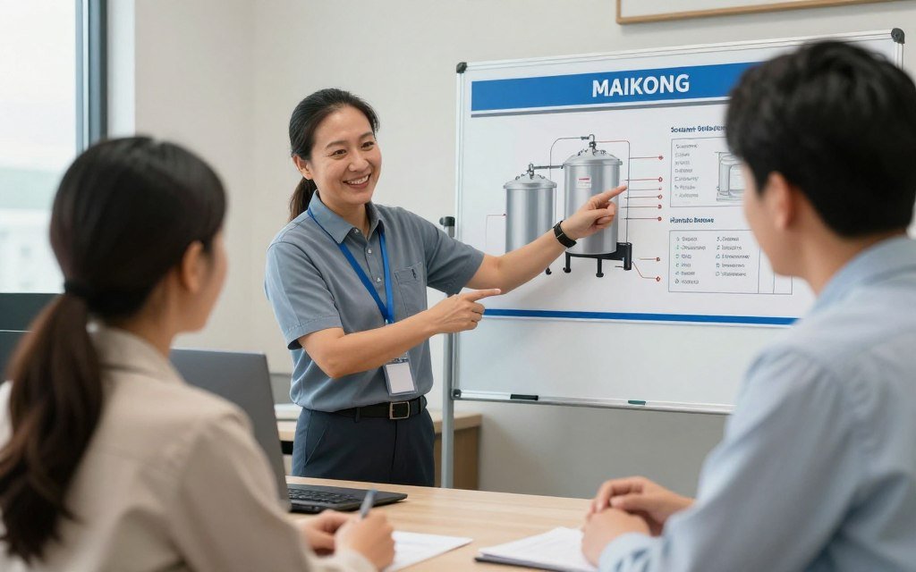 Customer consultation about feed production equipment