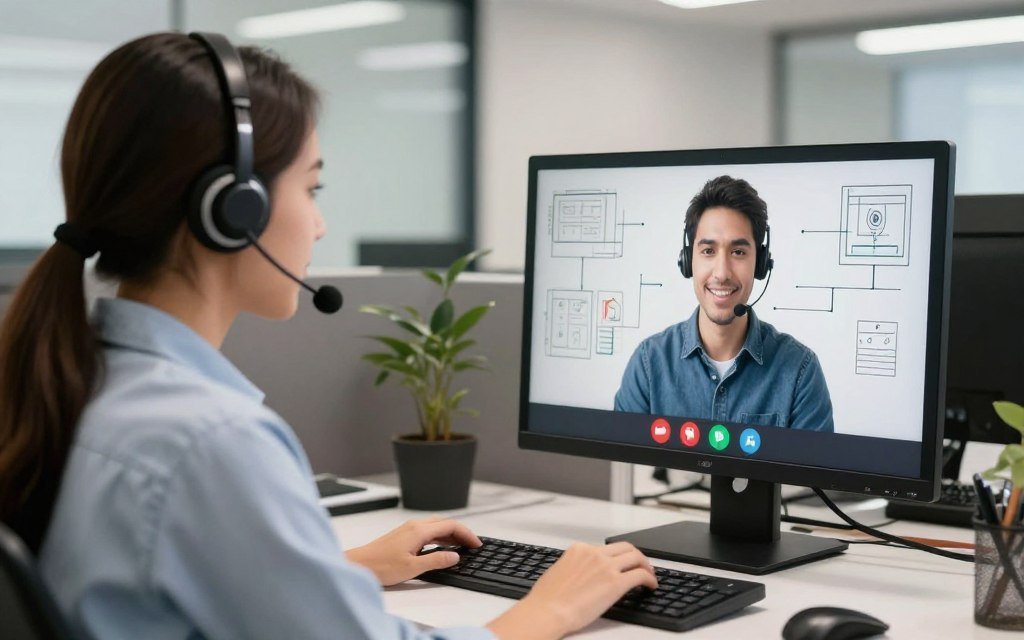Customer service representative assisting Philippine client