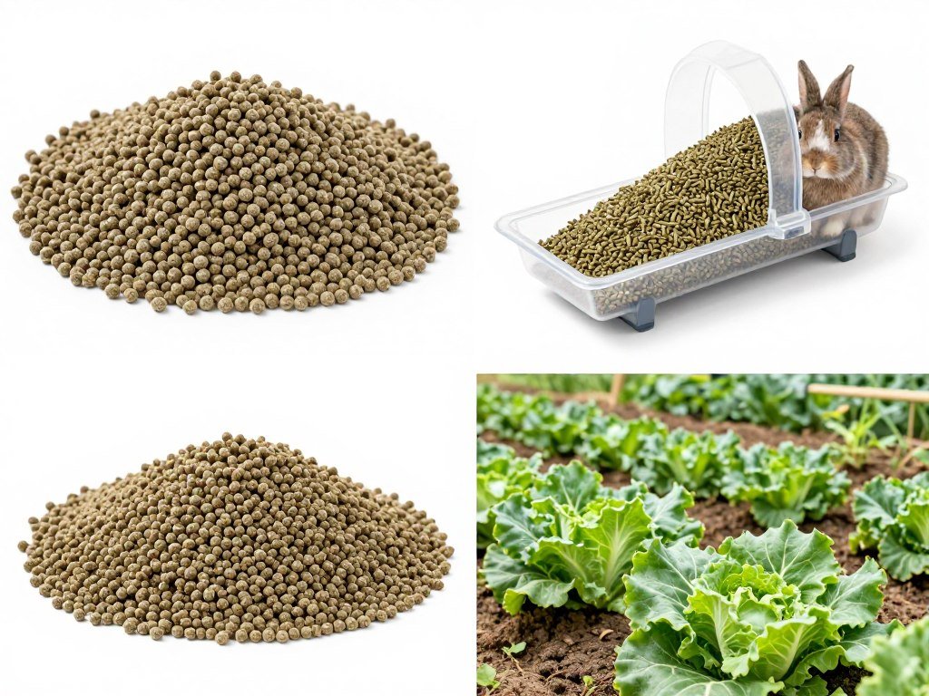 Different applications of alfalfa pellets including horse feed and fertilizer
