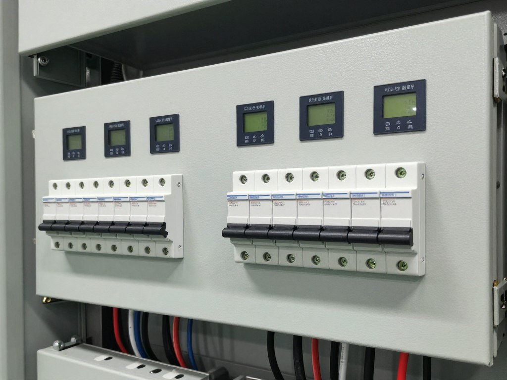 Electrical control panel for feed production line