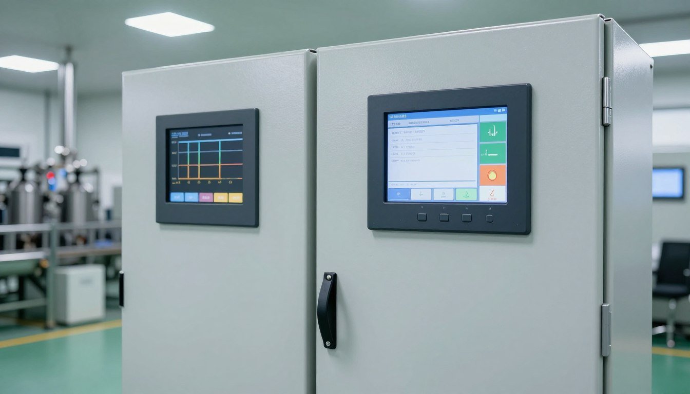 Energy-efficient poultry feed production line control panel