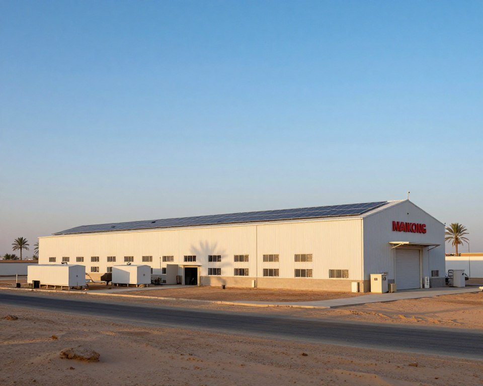 Feed production facility in Middle East desert environment