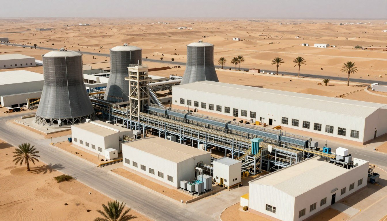 Feed production facility in Saudi Arabian desert