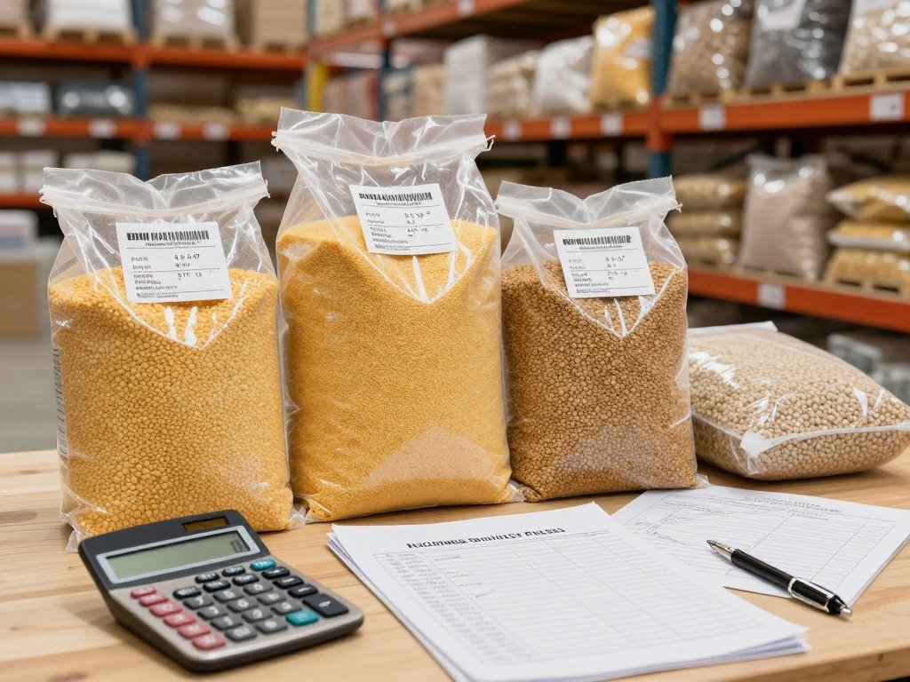 Feed production raw materials cost calculation