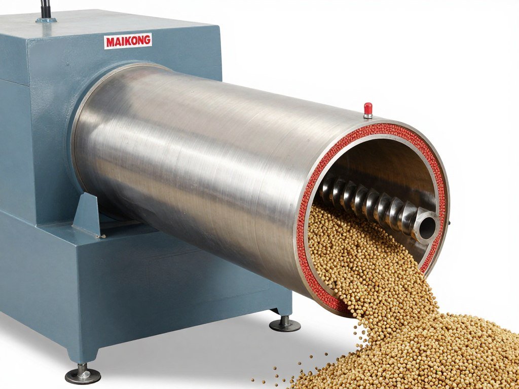 Floating fish feed extruder machine