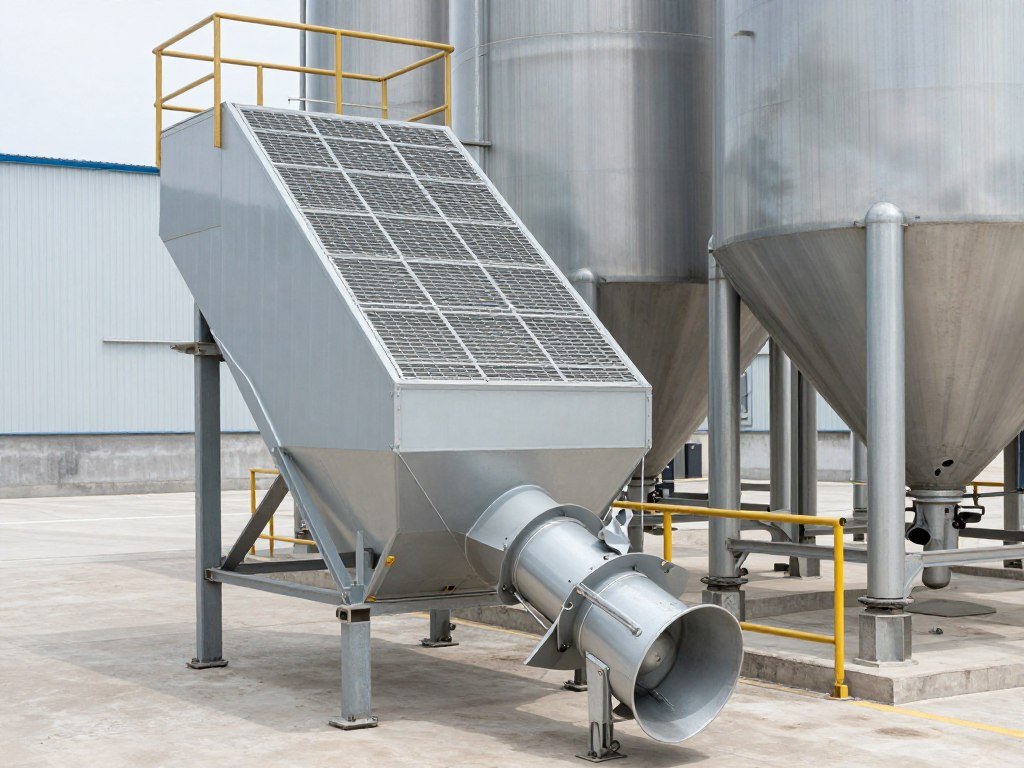 Grain receiving pit and bucket elevator for raw material handling