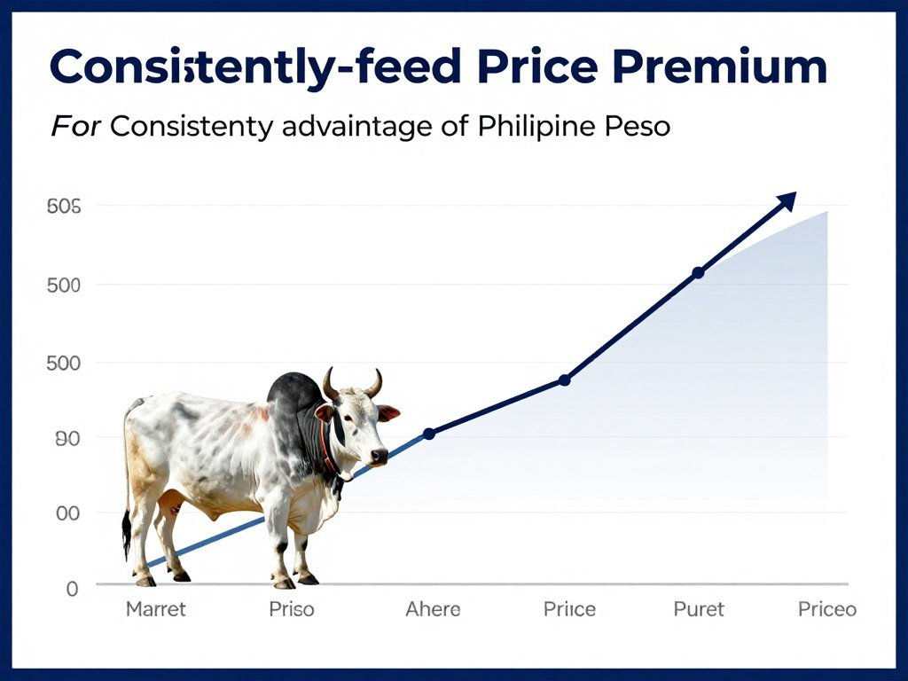 Graph showing premium pricing achieved with consistent cattle quality