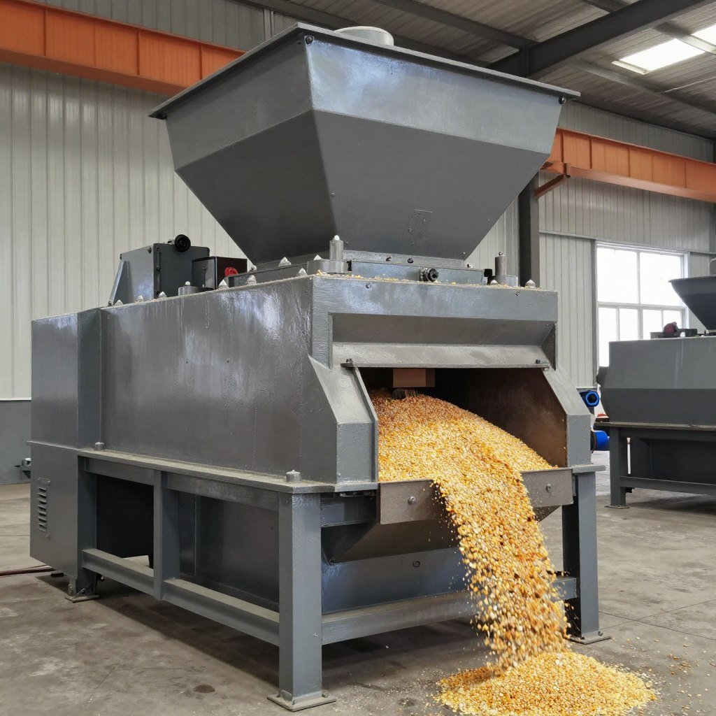 Hammer mill crusher processing grain ingredients