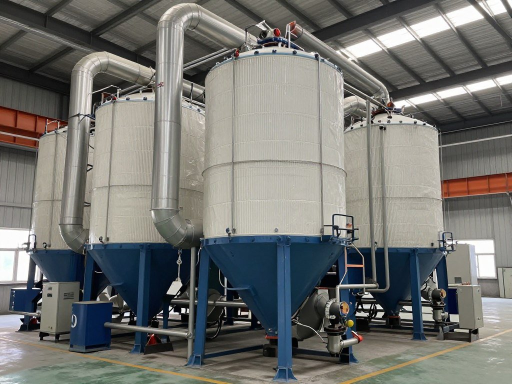 Industrial dust collection system for feed mill