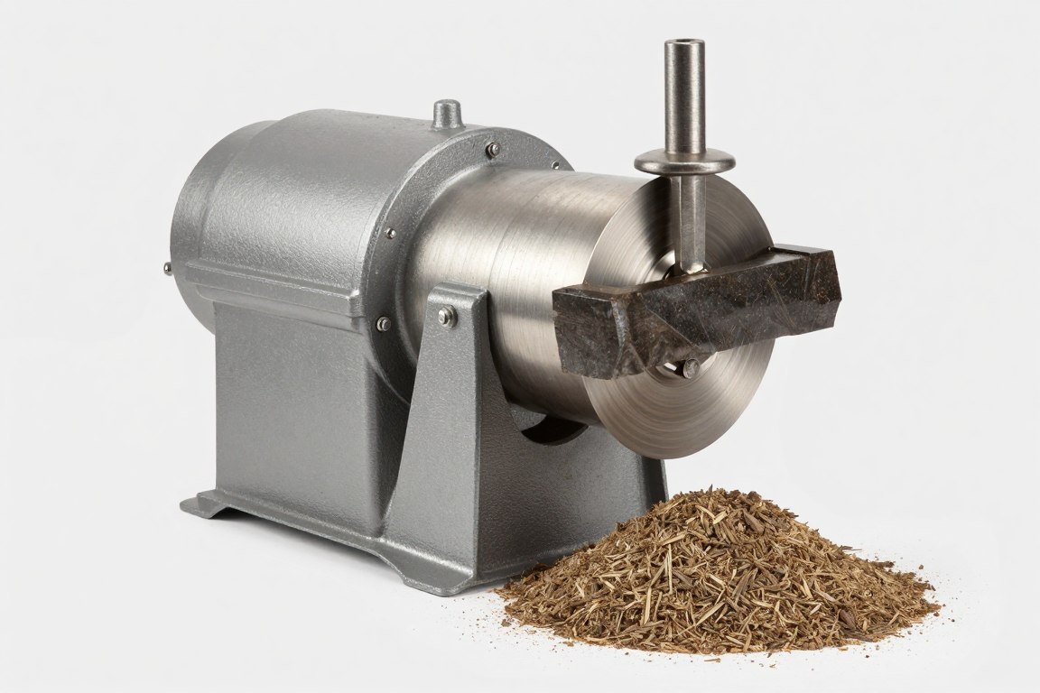 Industrial hammer mill crusher for organic materials