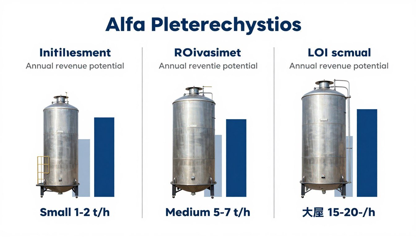 Investment comparison chart for different production capacities