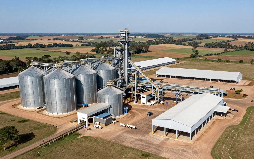Large cattle feed production facility in Brazil