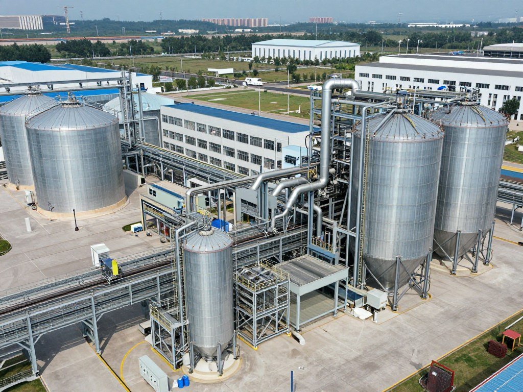Large industrial pellet production plant