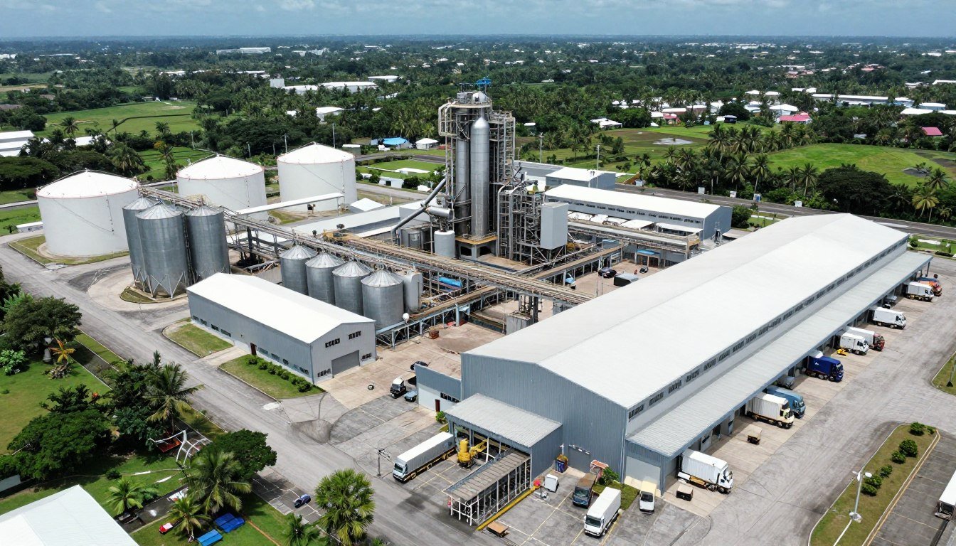 Large-scale commercial feed mill in Thailand
