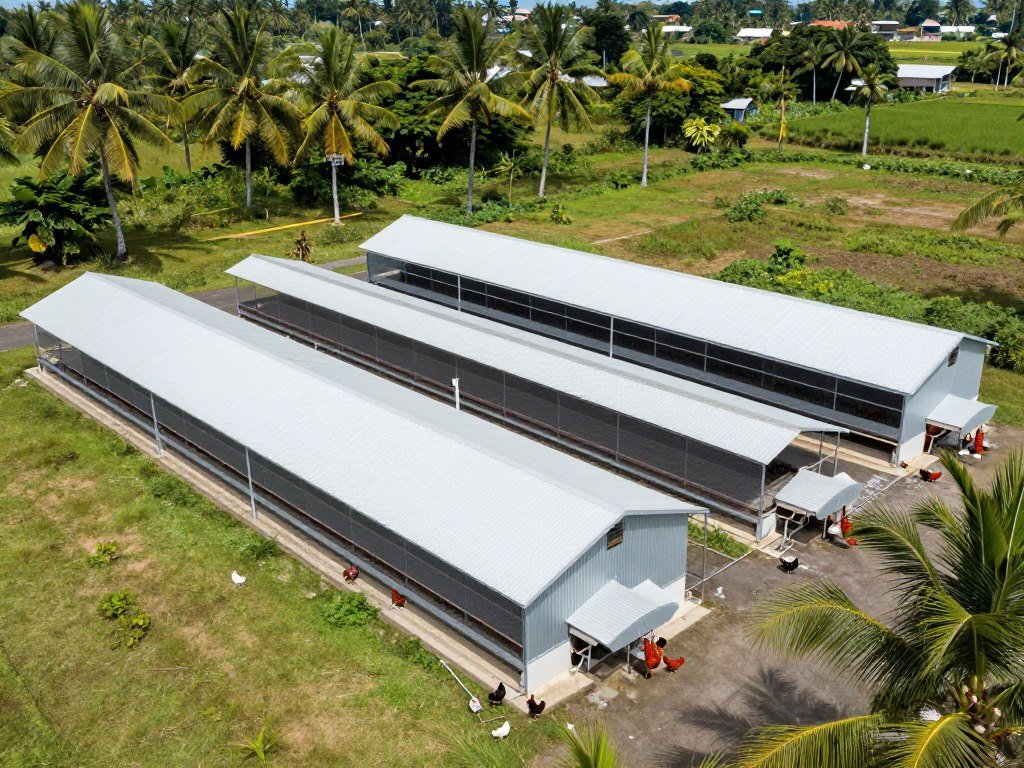 Large-scale poultry farm in Mindanao Philippines