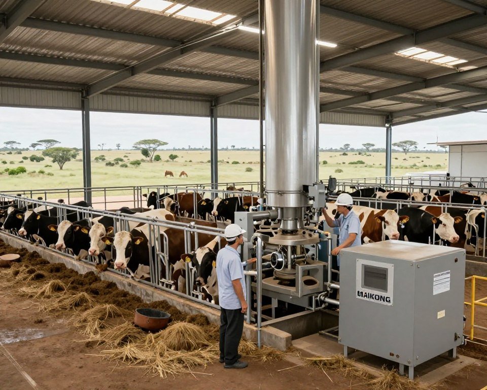 MAIKONG cattle feed pellet machine in South African commercial ranch operation