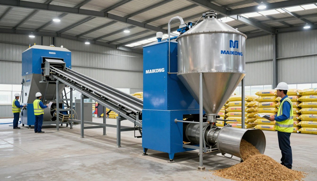 MAIKONG cattle feed pellet machine in modern Philippines feed mill facility