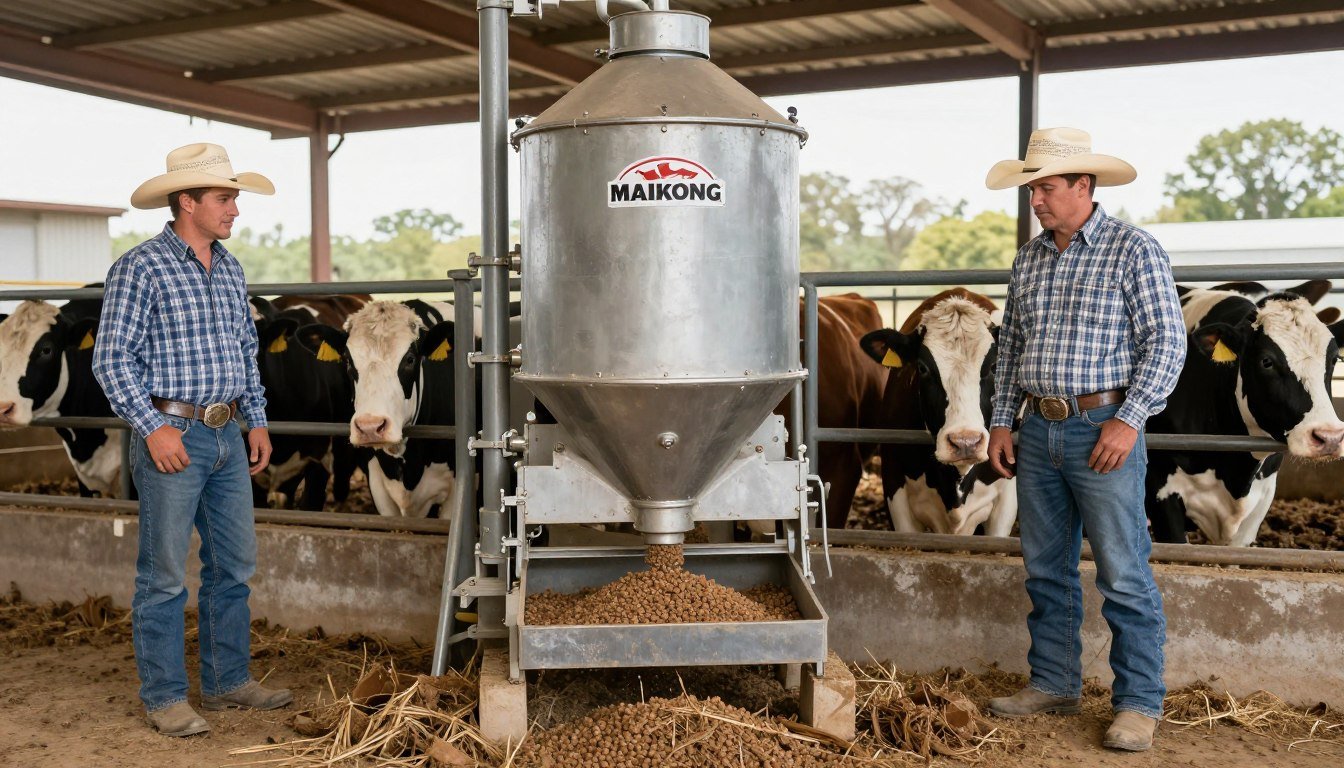 MAIKONG cattle feed pellet mill in Texas ranch