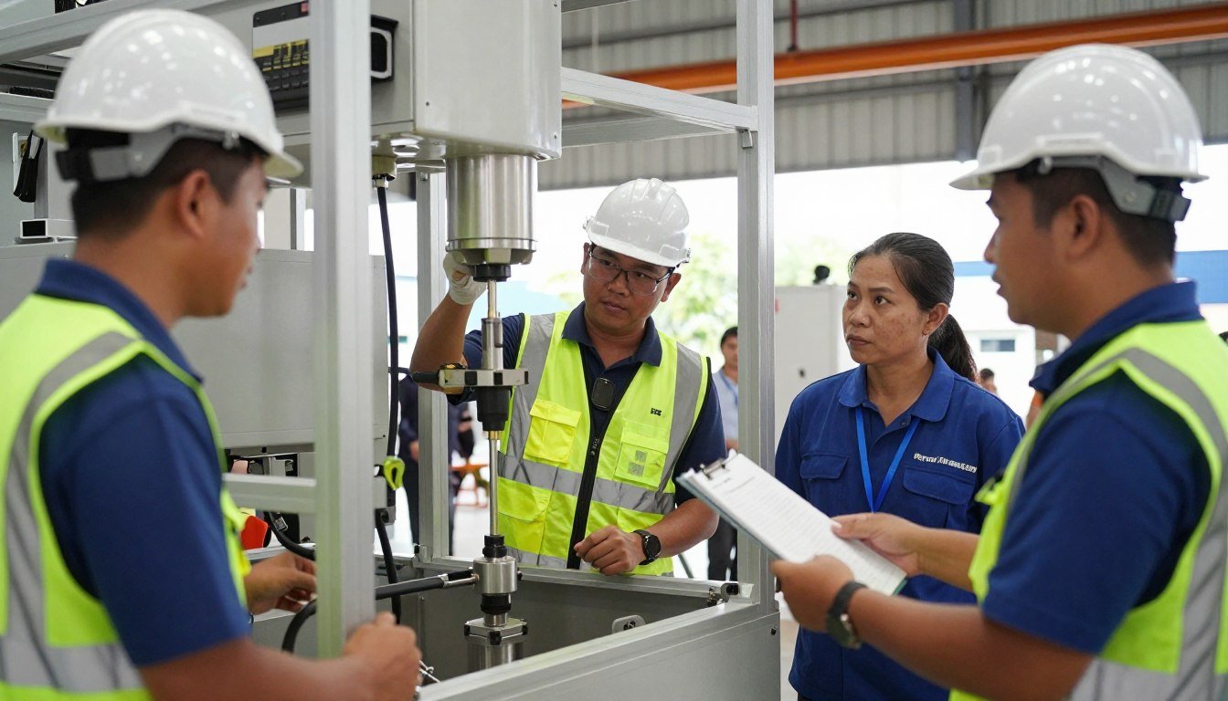 MAIKONG engineers providing installation and training at Philippine feed mill
