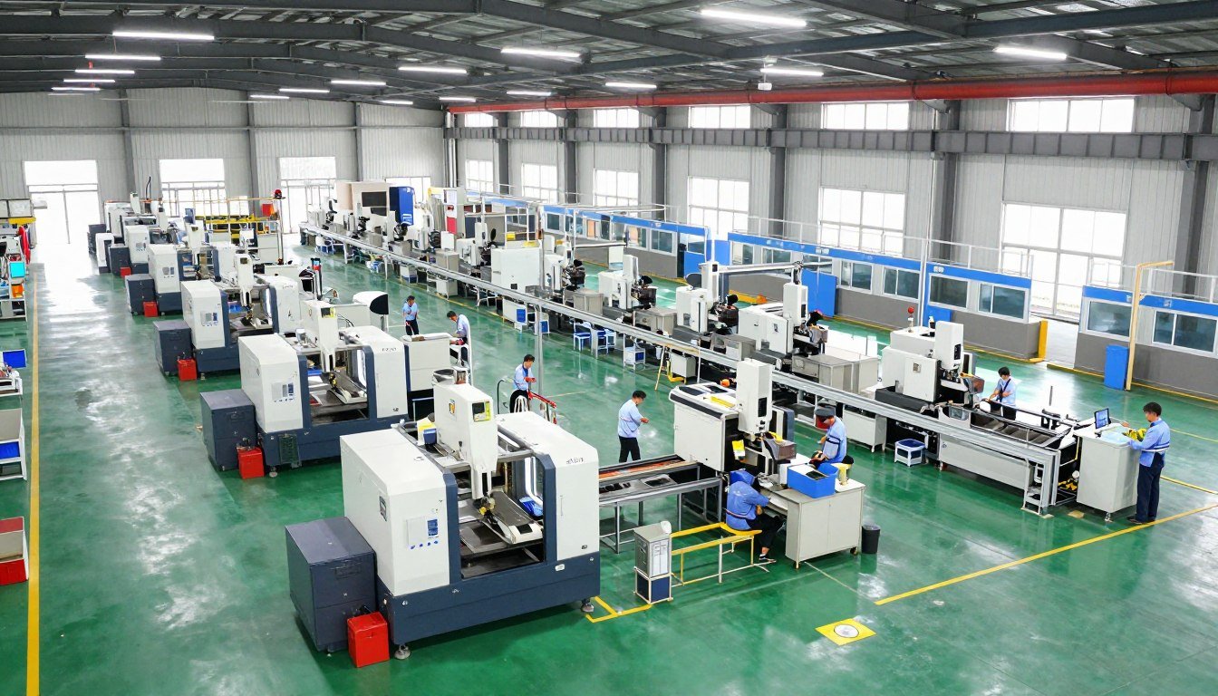 MAIKONG factory production floor with fish feed equipment manufacturing