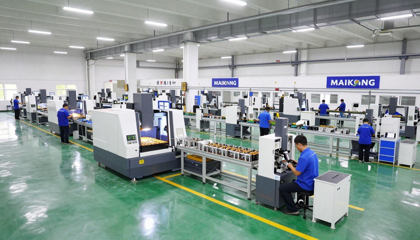 MAIKONG feed machinery factory facility in Shenzhen showing production workshop