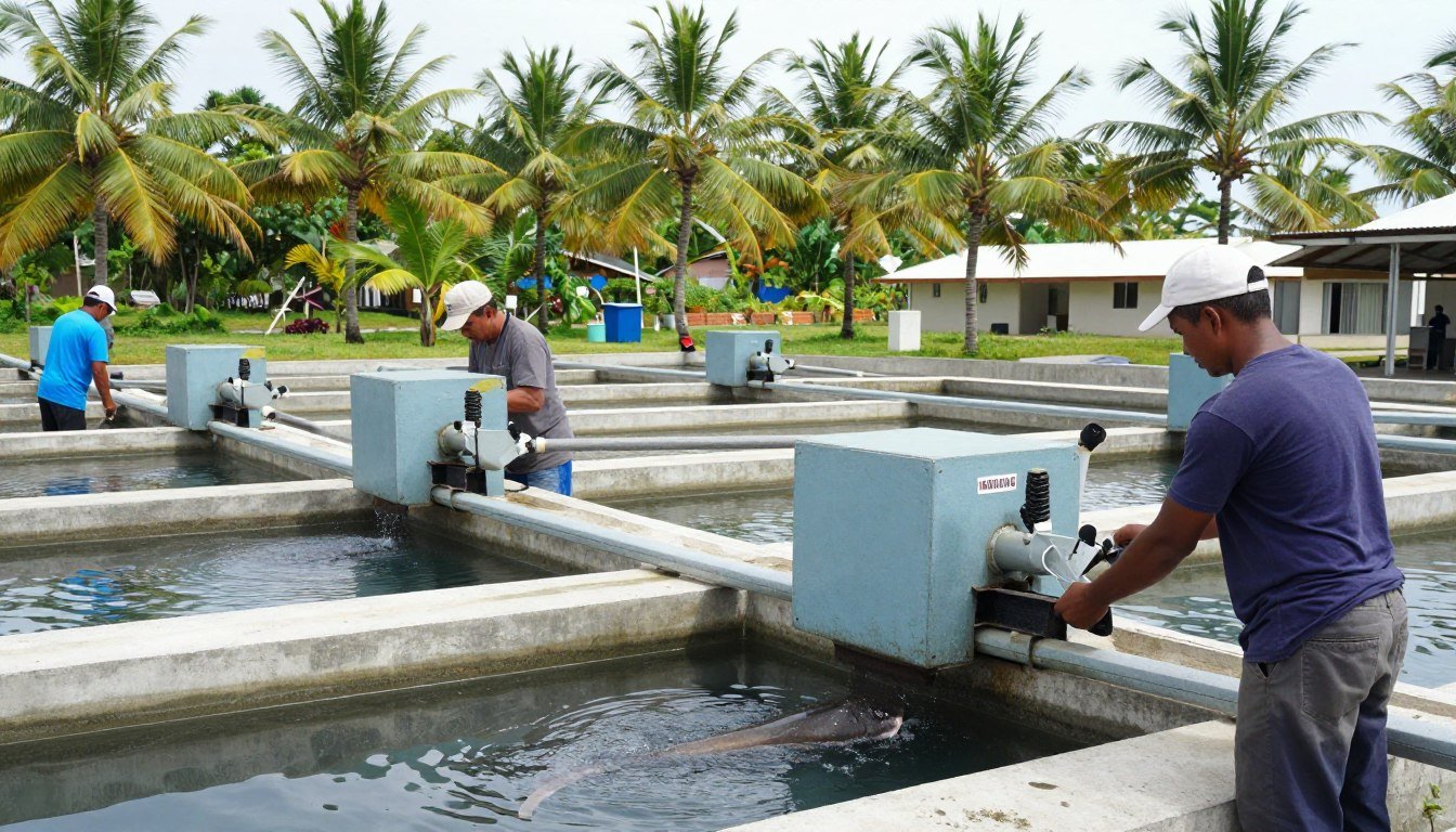 MAIKONG installation at Philippine catfish farm