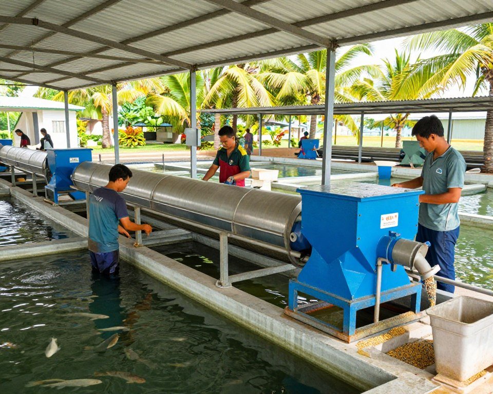 MAIKONG installation in Southeast Asian fish farm