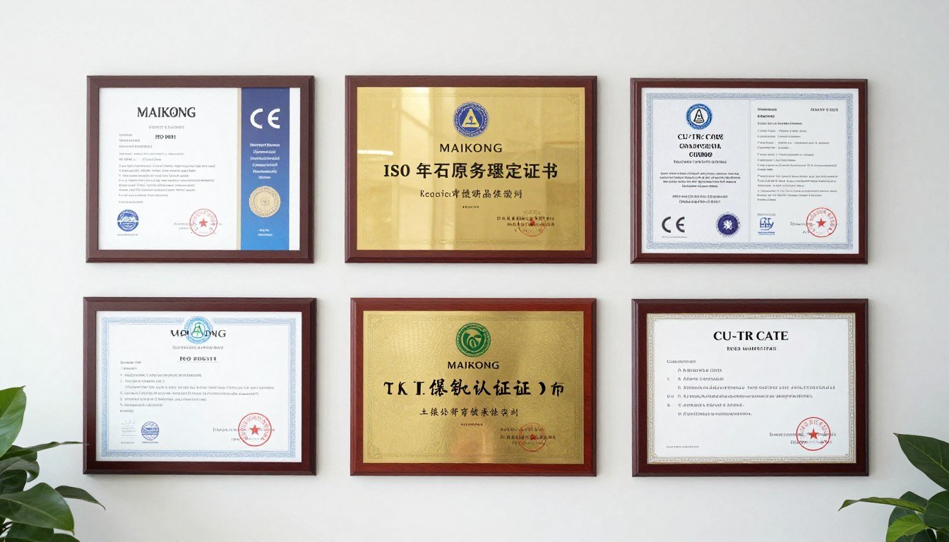 MAIKONG quality certifications display